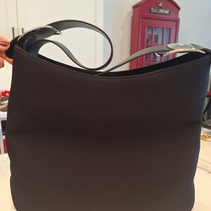 NWOT Salvatore Ferragamo Black Nylon Shoulder Bag w/ Branded Dust Bag